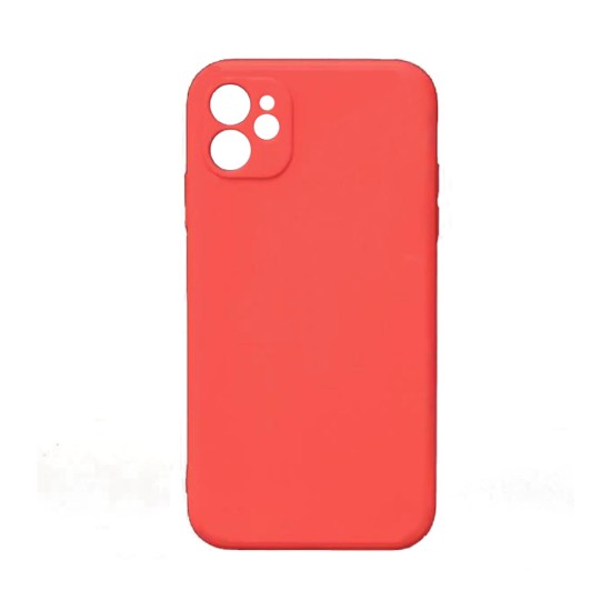 Silicone Case with Camera Shield for Apple iPhone 12 Red